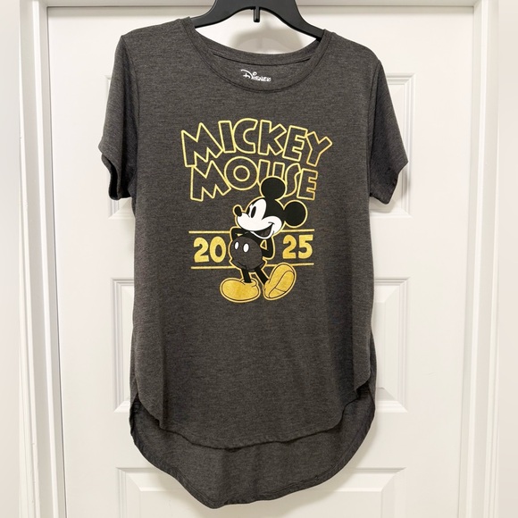 Disney Tops - Disney Mickey Mouse Gray 2025 Short Sleeve Top Women’s Size M